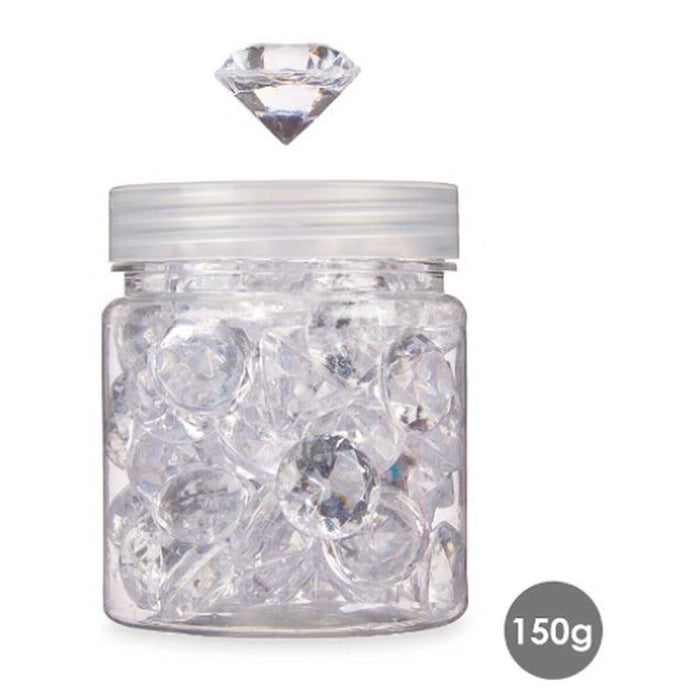 Pedras Decorativas Diamante 150 g Transparente (16 Unidades)